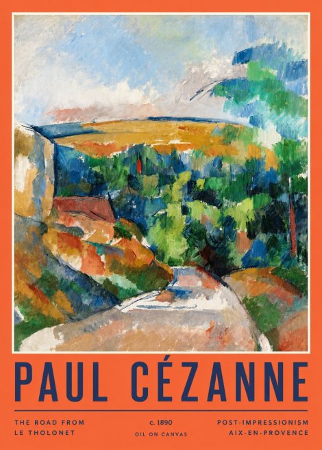 Paul Cézanne The Road from Le Tholonet No2 - Juliste