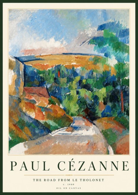 Paul Cézanne The Road from Le Tholonet No3 - Juliste