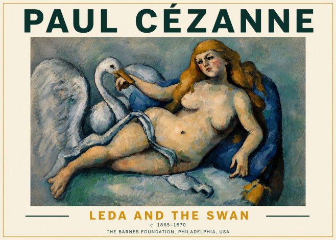 Paul Cézanne Leda and the Swan No5 - Juliste
