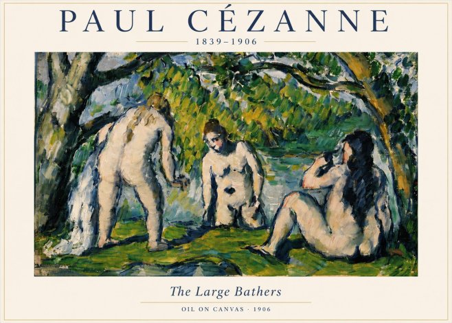 Paul Cézanne The Large Bathers V No3 - Juliste