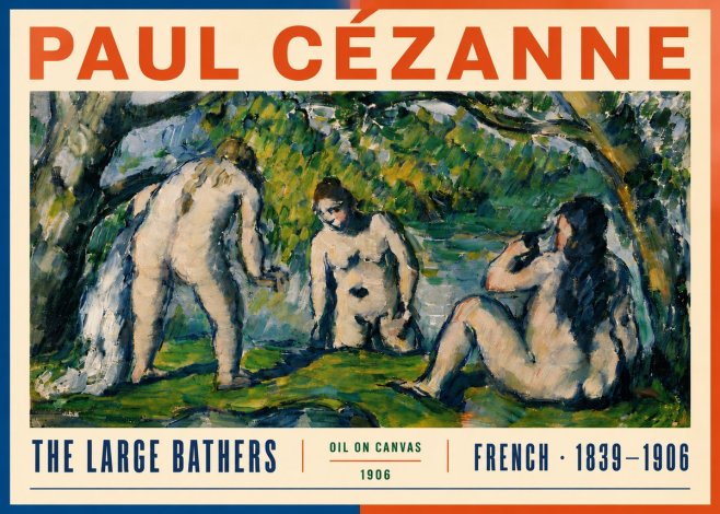 Paul Cézanne The Large Bathers V No6 - Juliste