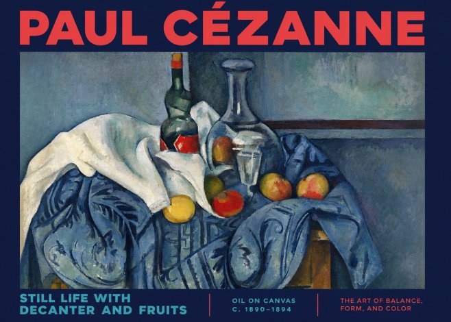 Paul Cézanne Still Life with Decanter and Fruits No2 - Juliste