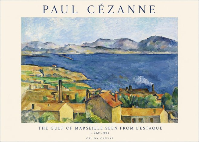 Paul Cézanne The Gulf of Marseille Seen from L'estaque No1 - Juliste