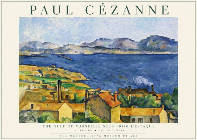 Paul Cézanne The Gulf of Marseille Seen from L'estaque No3 - Juliste