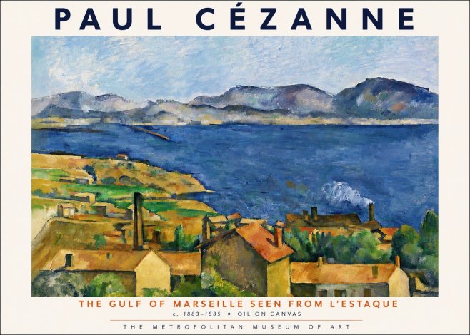 Paul Cézanne The Gulf of Marseille Seen from L'estaque No5 - Juliste