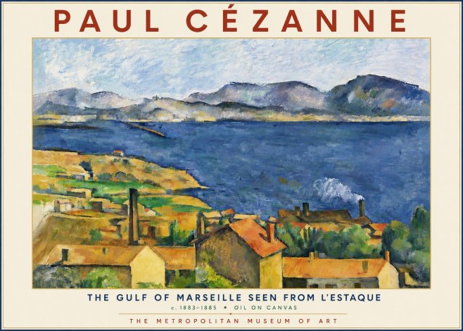 Paul Cézanne The Gulf of Marseille Seen from L'estaque No6 - Juliste