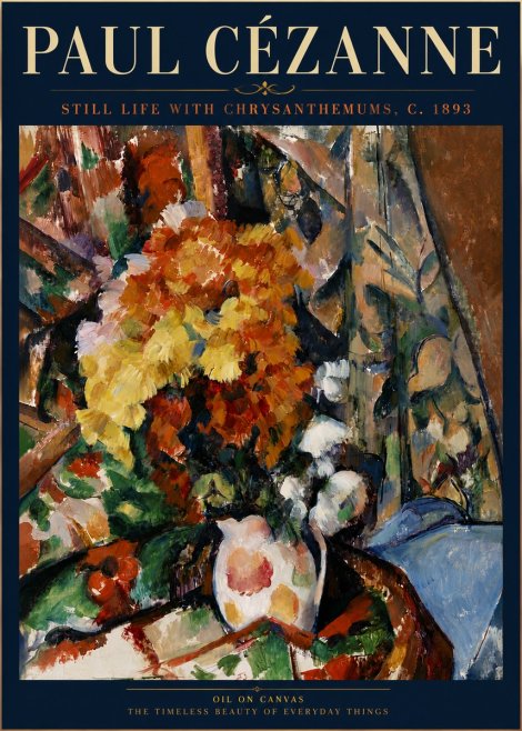 Paul Cézanne Still Life with Chrysanthemums No6 - Juliste