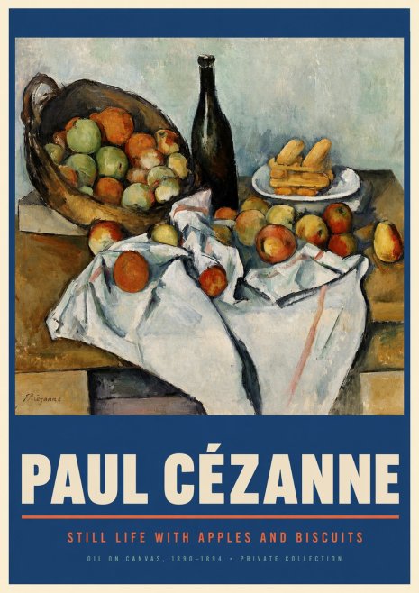 Paul Cézanne Still Life with Apples and Biscuits No2 - Juliste