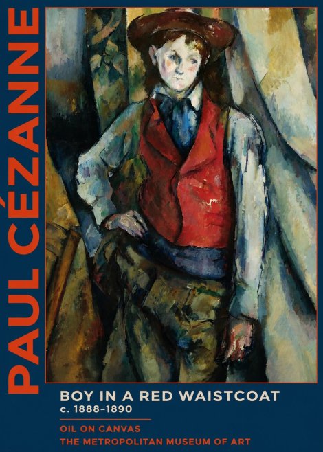 Paul Cézanne Boy in a Red Waistcoat No2 - Juliste