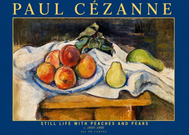 Paul Cézanne Still Life with Peaches and Pears No6 - Juliste