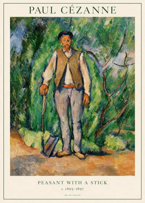 Paul Cézanne Peasant with a Stick No1 - Juliste