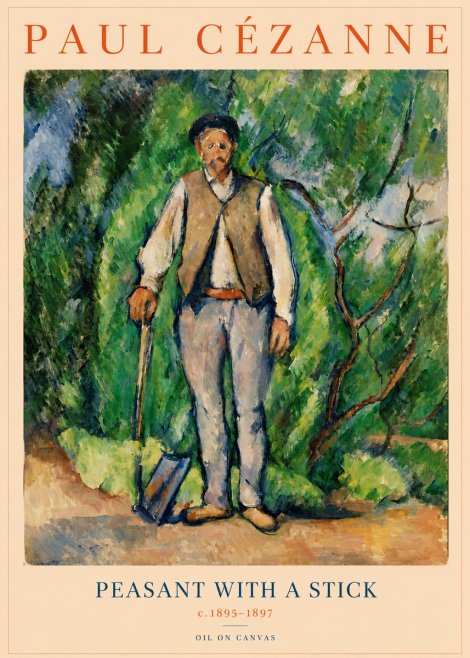 Paul Cézanne Peasant with a Stick No3 - Juliste