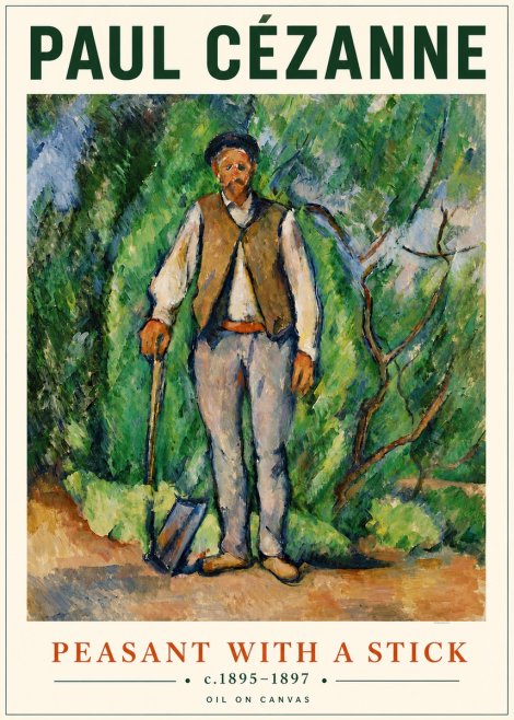 Paul Cézanne Peasant with a Stick No4 - Juliste