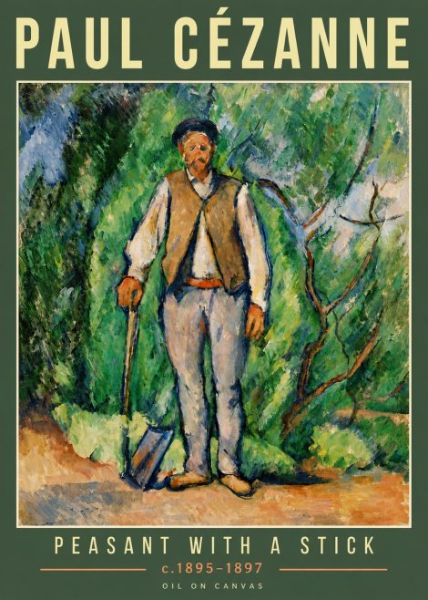 Paul Cézanne Peasant with a Stick No5 - Juliste