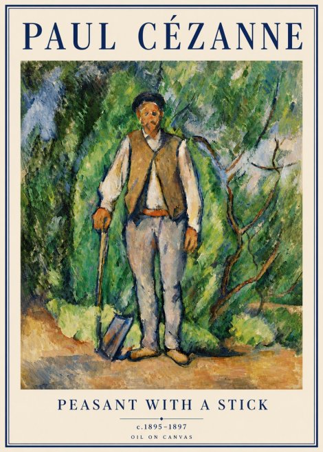 Paul Cézanne Peasant with a Stick No6 - Juliste