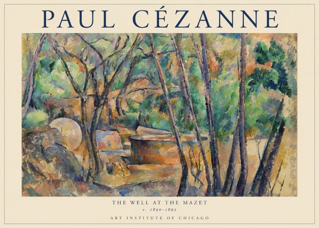 Paul Cézanne The Well at the Mazet No1 - Juliste