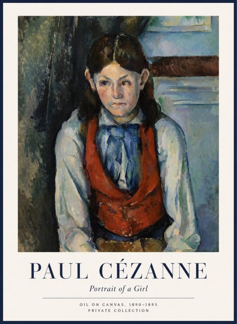 Paul Cézanne Portrait of a Girl No1 - Juliste