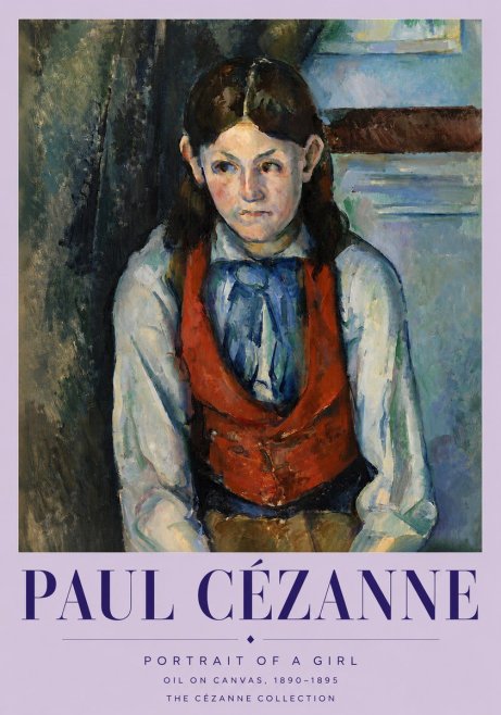 Paul Cézanne Portrait of a Girl No3 - Juliste