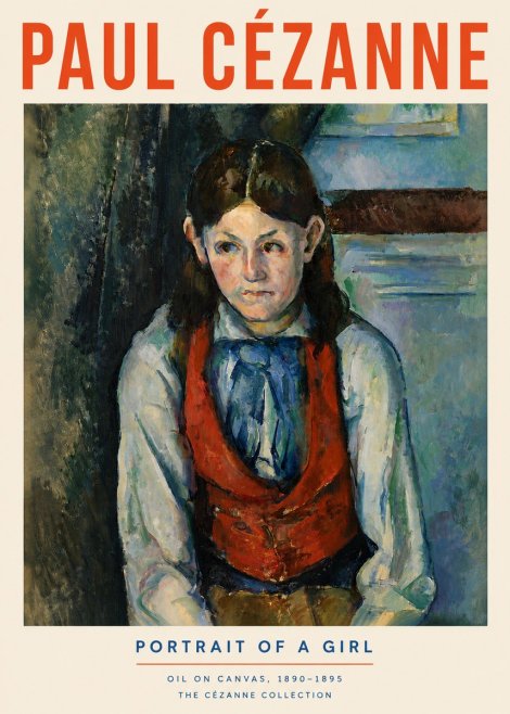 Paul Cézanne Portrait of a Girl No4 - Juliste