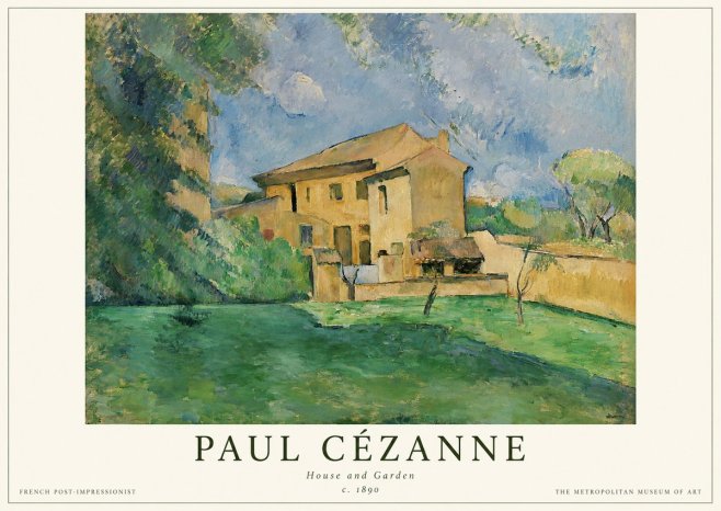 Paul Cézanne House and Garden No1 - Juliste
