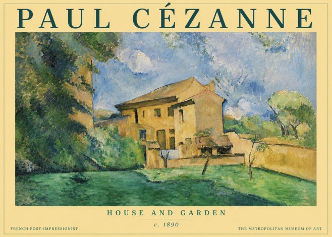 Paul Cézanne House and Garden No4 - Juliste