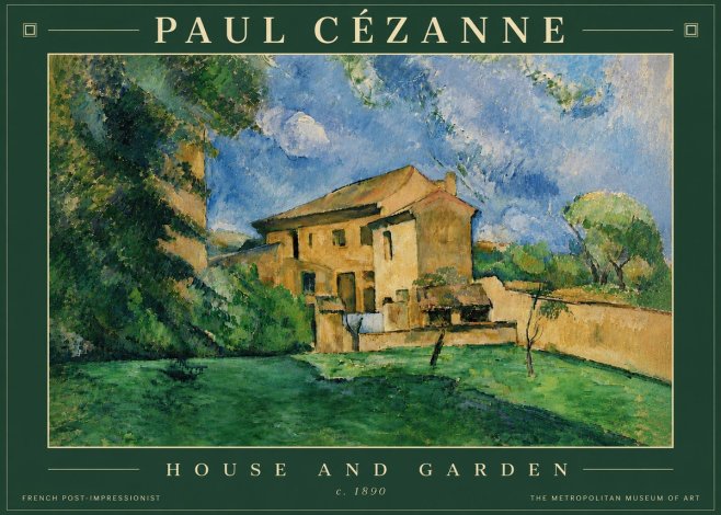 Paul Cézanne House and Garden No6 - Juliste