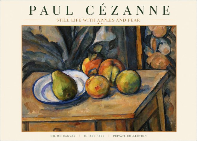 Paul Cézanne Still Life with Apples and Pear No3 - Juliste