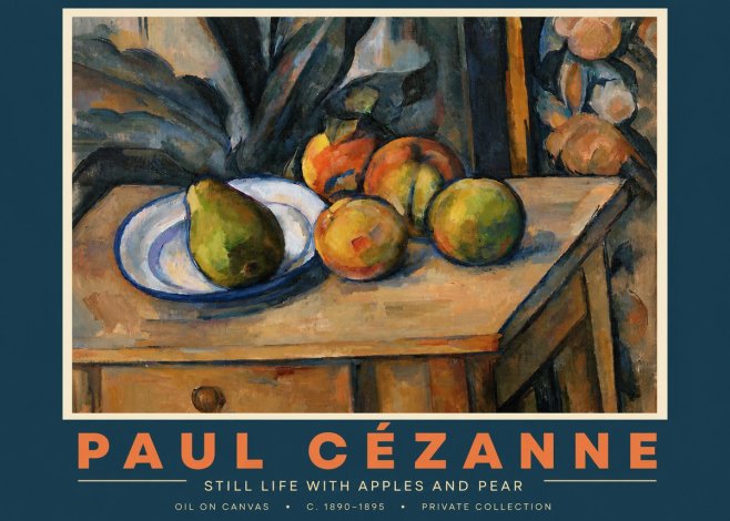 Paul Cézanne Still Life with Apples and Pear No4 - Juliste