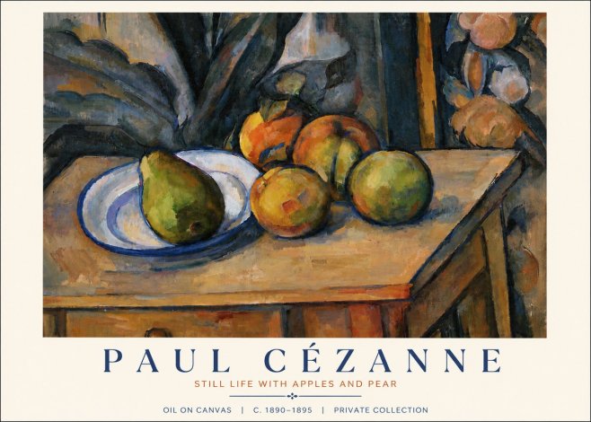 Paul Cézanne Still Life with Apples and Pear No5 - Juliste