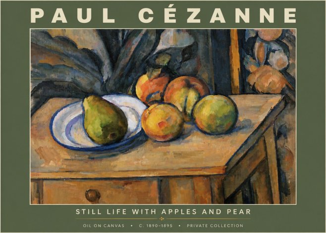 Paul Cézanne Still Life with Apples and Pear No6 - Juliste