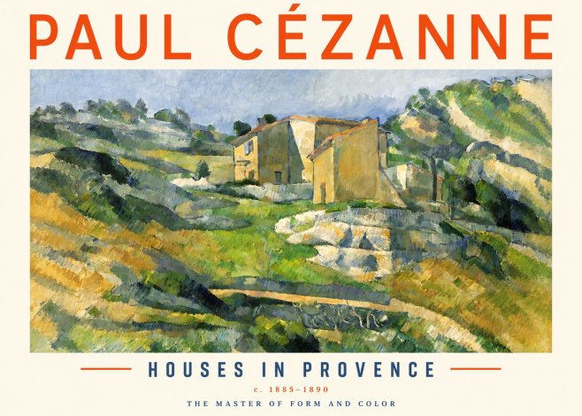 Paul Cézanne Houses in Provence No3 - Juliste