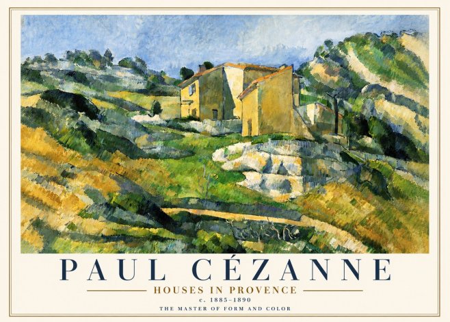 Paul Cézanne Houses in Provence No5 - Juliste