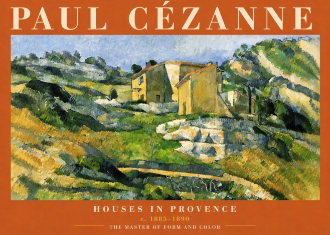 Paul Cézanne Houses in Provence No6 - Juliste