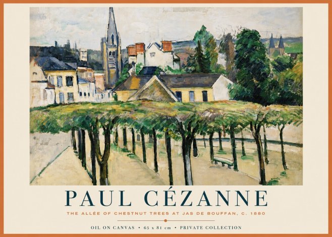 Paul Cézanne The Allée of Chestnut Trees at Jas De Bouffan No4 - Juliste