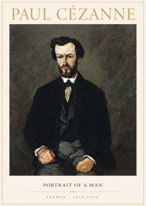 Paul Cézanne Portrait of a Man II No1 - Juliste