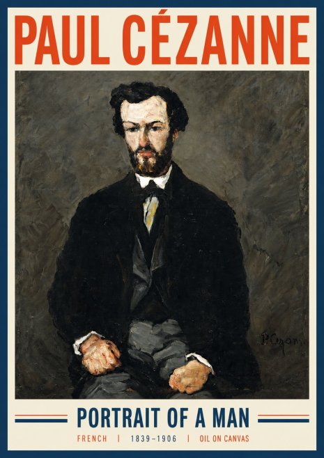 Paul Cézanne Portrait of a Man II No3 - Juliste