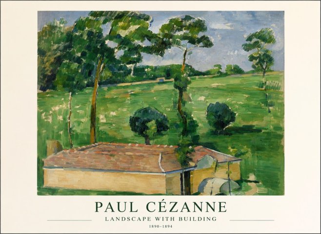 Paul Cézanne Landscape with Building No1 - Juliste