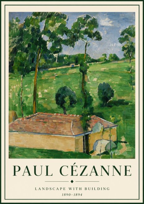 Paul Cézanne Landscape with Building No3 - Juliste
