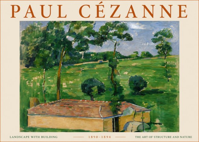 Paul Cézanne Landscape with Building No5 - Juliste
