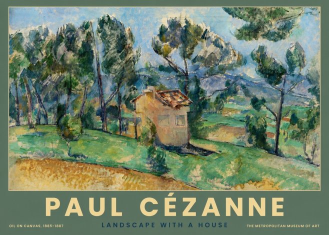 Paul Cézanne Landscape with a House No4 - Juliste