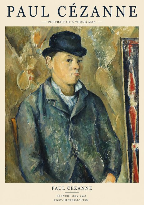 Paul Cézanne Portrait of a Young Man No1 - Juliste