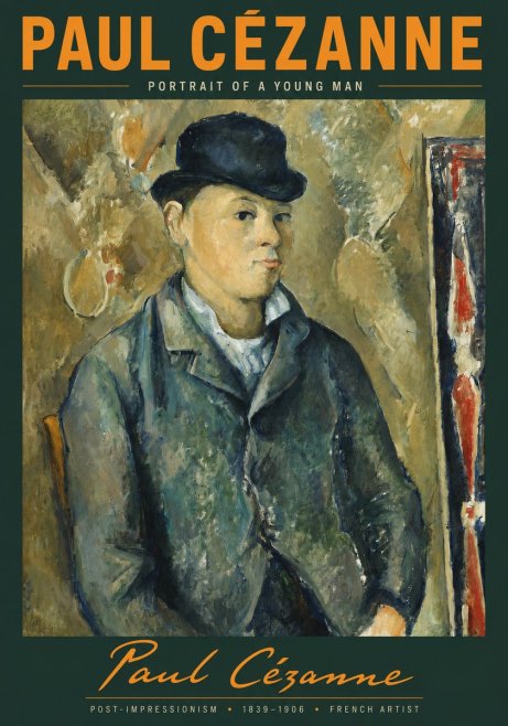 Paul Cézanne Portrait of a Young Man No2 - Juliste
