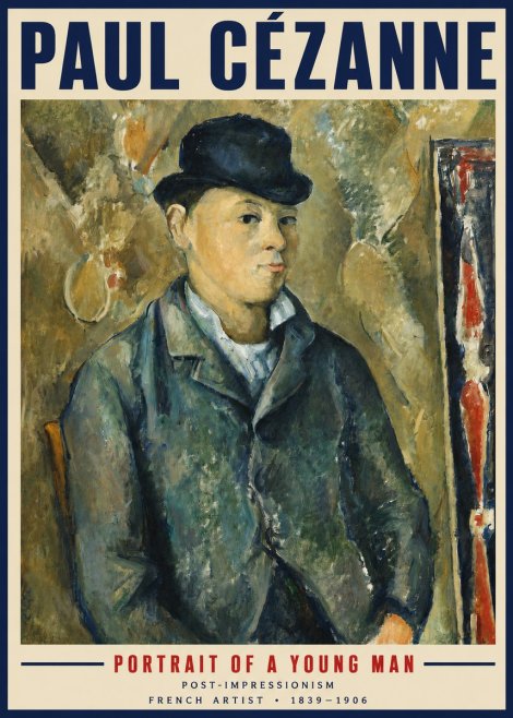 Paul Cézanne Portrait of a Young Man No3 - Juliste