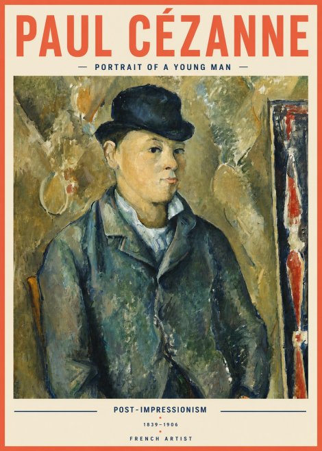 Paul Cézanne Portrait of a Young Man No4 - Juliste