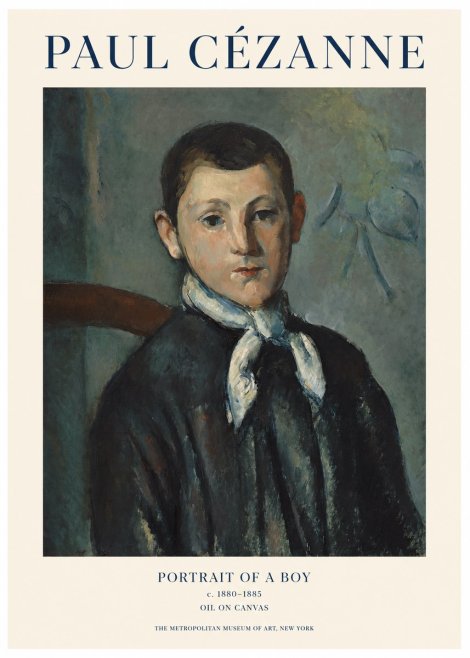 Paul Cézanne Portrait of a Boy No1 - Juliste