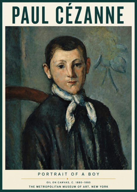 Paul Cézanne Portrait of a Boy No3 - Juliste