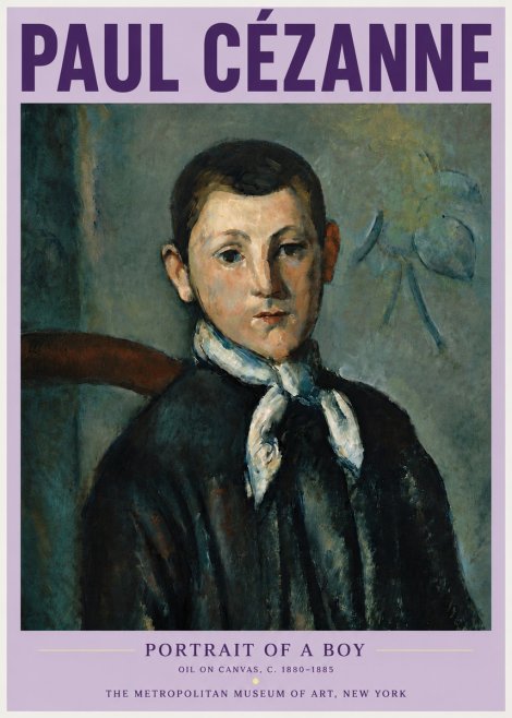 Paul Cézanne Portrait of a Boy No5 - Juliste