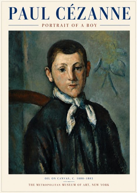 Paul Cézanne Portrait of a Boy No6 - Juliste