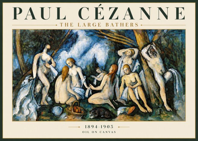 Paul Cézanne The Large Bathers VI No5 - Juliste