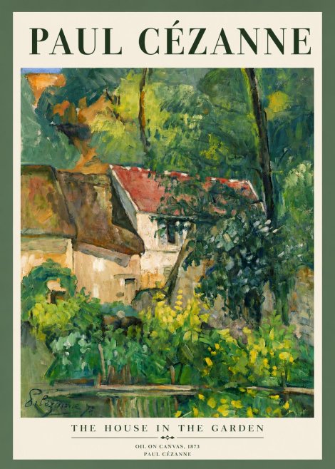 Paul Cézanne The House in the Garden No3 - Juliste
